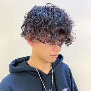 ショート パーマ 嶋佐 昌大 シマサマオのヘアスタイル