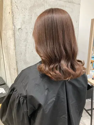 ミディアム ✨色持ちの良い艶 カラー✨蟹江真世のヘアスタイル