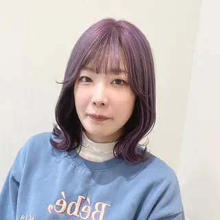 ミディアム カラー 🩵ブリーチカラー 🐈MIORI🩵のヘアスタイル