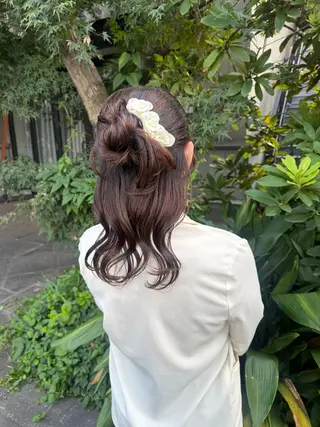 ミディアム ヘアアレンジ 🎗️【ヘアセット 美眉】吉川玲🎗️のヘアスタイル