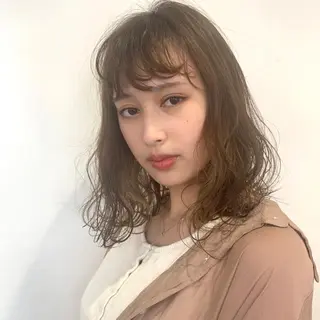 ミディアム 透明感カラー 金村真子のヘアスタイル