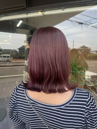ミディアム alu yuinaのヘアスタイル