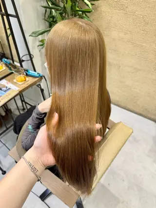 ロング カラー ブリーチなしwカラー /艶カラー/oukaのヘアスタイル