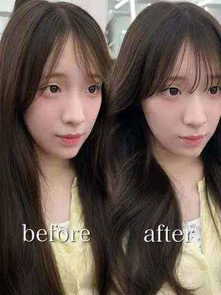 ロング レイヤーカット顔周り /アレンジ伊藤彪真のヘアスタイル