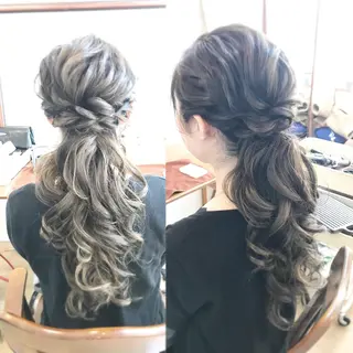 ロング ヘアアレンジ 早朝✨ヘアセット 着付け/清水玲歌のヘアスタイル