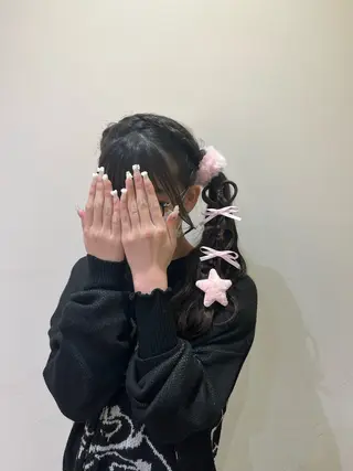 ヘアアレンジ エクステ🎀 暖色カラー🎀amiのヘアスタイル
