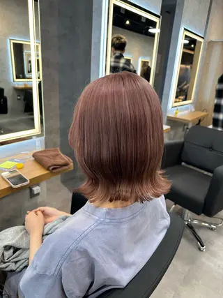 ミディアム カラー パーマ ヘアアレンジ メンズ 🤍透明感カラー🤍 似合わせ🤍AINEのヘアスタイル