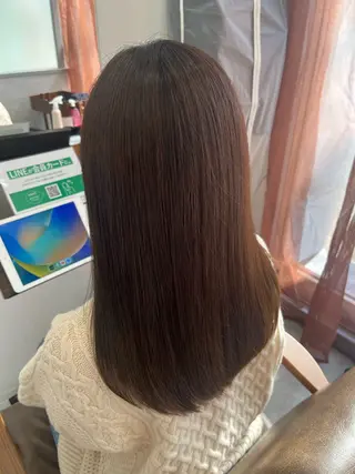 セミロング 暖色＊ベージュ ＊くらたあやかのヘアスタイル