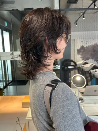 ミディアム パーマ baLon.fem/ 澤田 奈々子のヘアスタイル