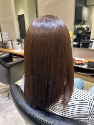 セミロング hum立川 水野由香のヘアスタイル