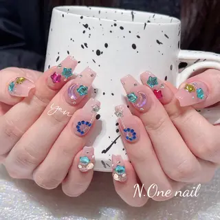 ネイル 長いだし/スカルプ/ パラシェルN.oneのネイルデザイン