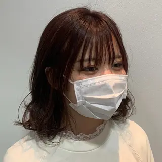 ミディアム カラー 本田 茜のヘアスタイル