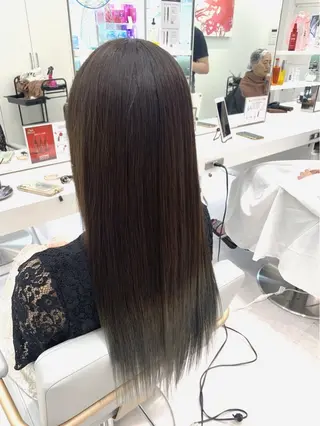 ロング パーマ ブリーチでもできる 縮毛矯正相原慎🌈のヘアスタイル