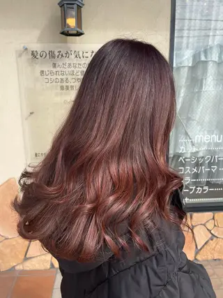 ロング カラー hair make echo滿木あい花のヘアスタイル