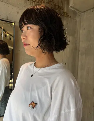 ショート カラー パーマ 🍈yurina 福岡/パーマ🍈のヘアスタイル