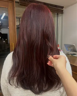 ロング カラー 大阪デザインカラー/ カットモデル募集のヘアスタイル