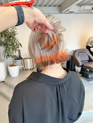 ショート カラー ハイトーン×似合わせ 🌱中川慎之介のヘアスタイル