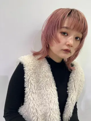 ミディアム カラー 艶カラー🥣ショート /レイヤー/小由葵のヘアスタイル