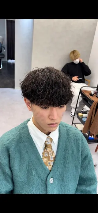 パーマ メンズ 浜野 泰斗のヘアスタイル