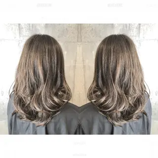 ミディアム カラー パーマ ヘアアレンジ メンズ キッズ ネイル マツエク・マツパ EnBlesS西宮 マンツーマン神道有基のヘアスタイル