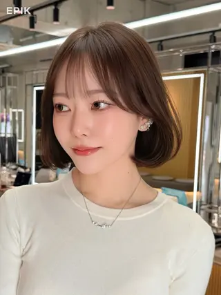 ショート カラー 木元 瑛✂︎ボブのヘアスタイル