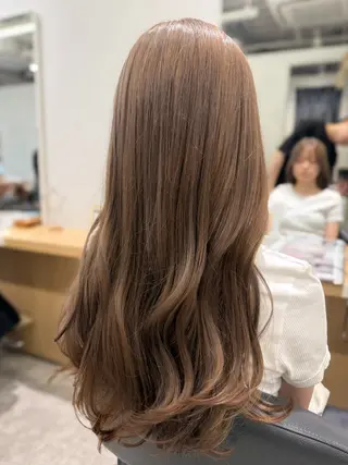 ロング カラー 巻ける髪質改善🫧ハ イライト/永田汰伊智のヘアスタイル