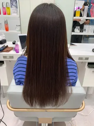 ロング パーマ ブリーチでもできる 縮毛矯正相原慎🌈のヘアスタイル