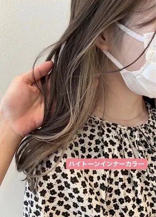 セミロング カラー 木下 奈々のヘアスタイル