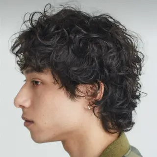 ミディアム パーマ ヘアアレンジ メンズ fifth 石川 凪のヘアスタイル