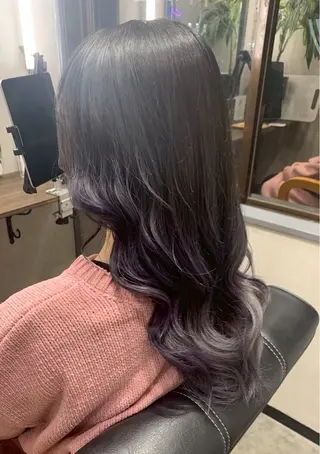 セミロング カラー 白鳥 正孝のヘアスタイル