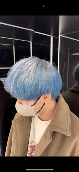 ショート ふかじ/複雑履歴修正 縮毛矯正ブリーチのヘアスタイル