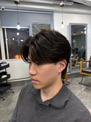 パーマ メンズ ニュアンス/シャドウ /韓国系/梅田茶屋町のヘアスタイル