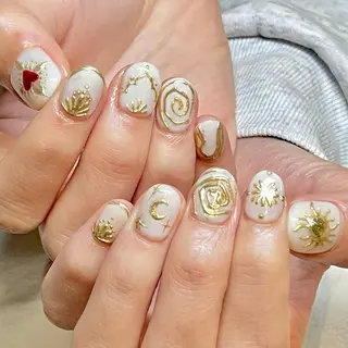 ショート カラー ネイル 森 瑞紀のネイルデザイン