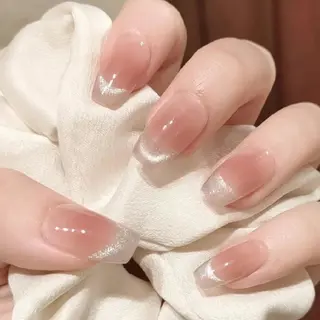 ネイル フィルイン・深爪矯正 長さ出し🎀のネイルデザイン