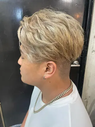 ショート カラー メンズ SHOTO ハイトー ン/ブロンドカラーのヘアスタイル