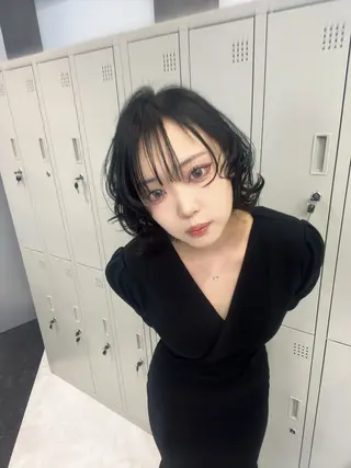 ミディアム カラー ヘアアレンジ ハイトーン/透明感 髪質改善/rinaのヘアスタイル