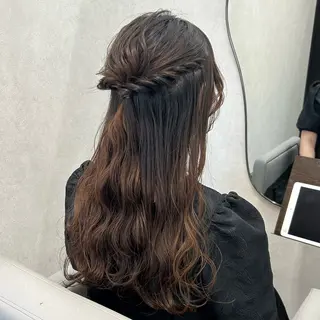 ロング ヘアアレンジ sita stylist　あみのヘアスタイル