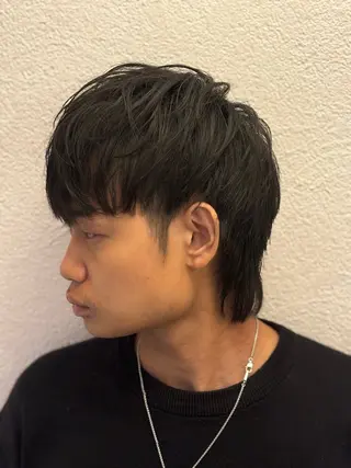 セミロング メンズ 橋本 ゆりあのヘアスタイル