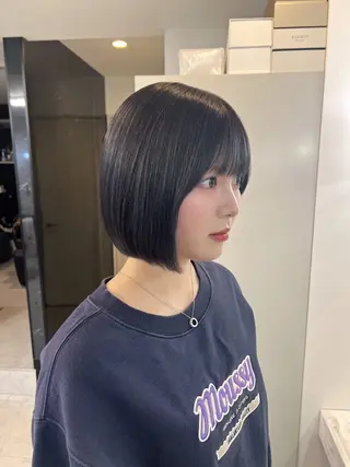 ショート カラー ✨縮毛矯正✖︎顔周り レイヤー✨ナカムラのヘアスタイル