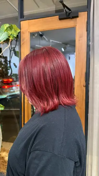 ミディアム カラー 吉田 葉音のヘアスタイル