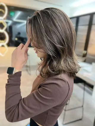 ミディアム カラー fuu kaのヘアスタイル