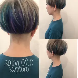ショート カラー 平川 友希子のヘアスタイル