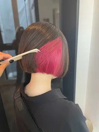 ショート カラー YUI/ ブリーチカラー🌷のヘアスタイル