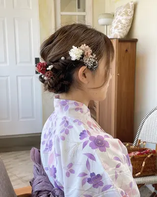 ヘアアレンジ 🍋透け感カラー🍃 オリーブ🍐Kahoのヘアスタイル