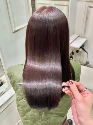 セミロング カラー 髪質改善/縮毛矯正/ トリートメント/庭田のヘアスタイル