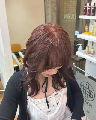 ミディアム カラー カットモデル募集 suzUkaのヘアスタイル