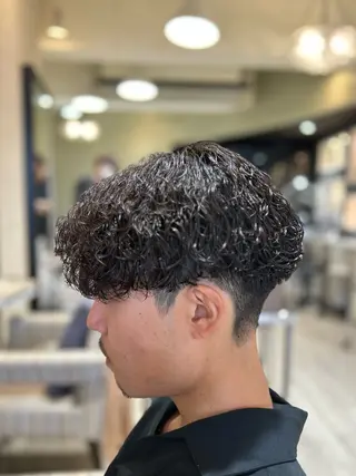 パーマ メンズ 梅田マンツーマン メンズ特化美容師のヘアスタイル