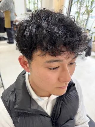 ショート パーマ ボブウルフ／ボブ Satsuki【名駅のヘアスタイル