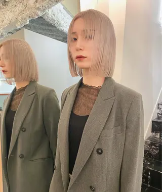 ミディアム カラー レイヤー/パーマ /ウルフ/nabeのヘアスタイル