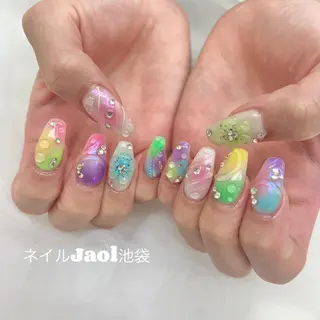 ロング ネイルJaol 池袋のネイルデザイン
